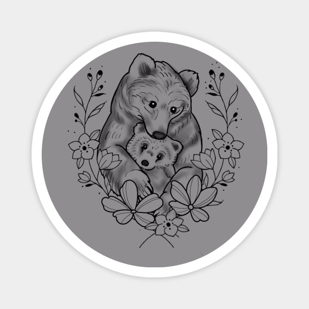 Mama bear Magnet by Taydoestatts